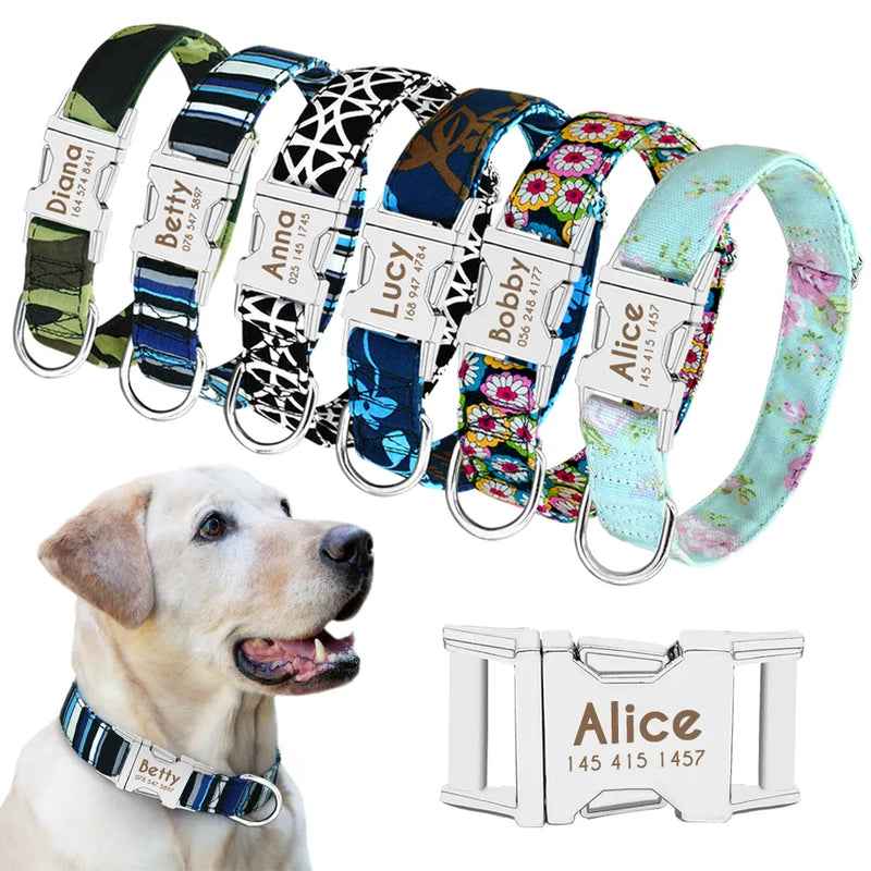 Acessórios personalizados para cães Coleira de nylon para Cães pequeno e médio porte.